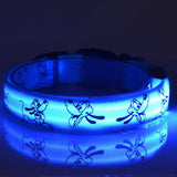 Safety Pet Collar With LED And Printed Design By I Love Dogs Society