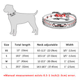 Personalized Embroidered Leather Dog Collar With Custom Name Tags!