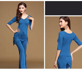 Modern Style V2 - Open Belly Top, Belt, And Pants Dance Set